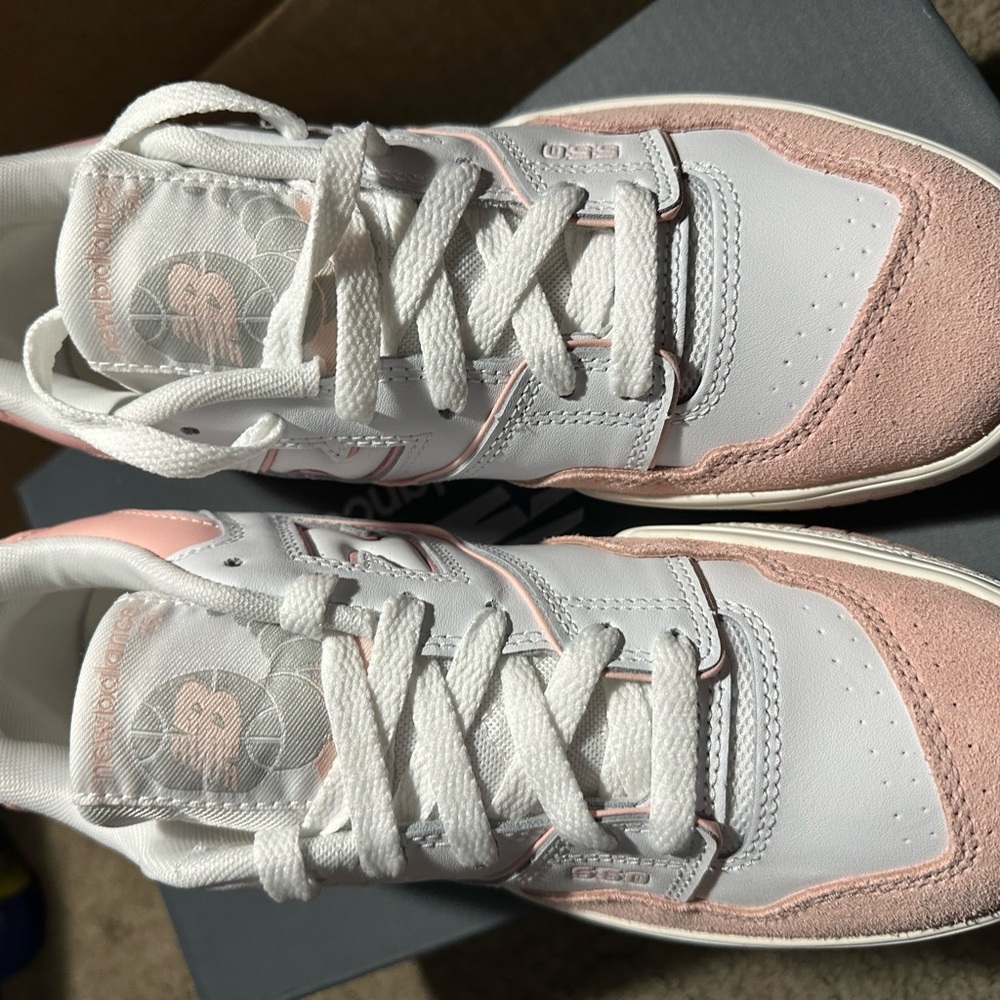 ✅New Balance 550 White Pink GSB550CD GS Size 6.5 Unisex Kids Women New Vintage - Picture 3 of 8